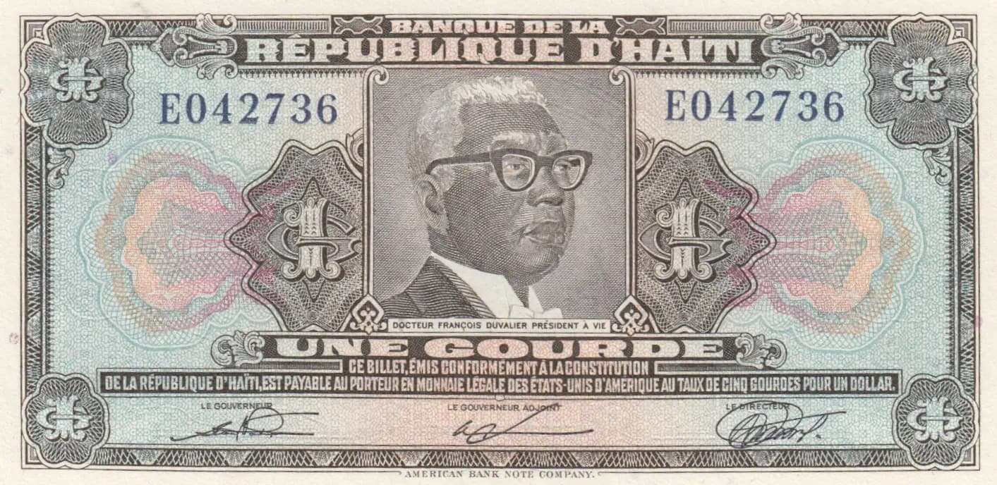 1 gourde 1979 from Haiti, P-230 (1979) — image 1