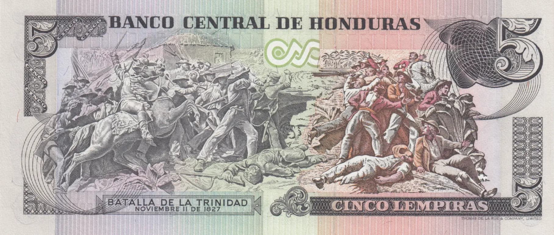 5 lempira 1978 from Honduras, P-63a (1978) — image 2