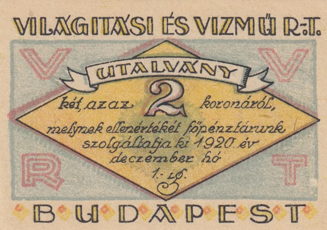 2 korona 1920 from Hungary, P-unlisted