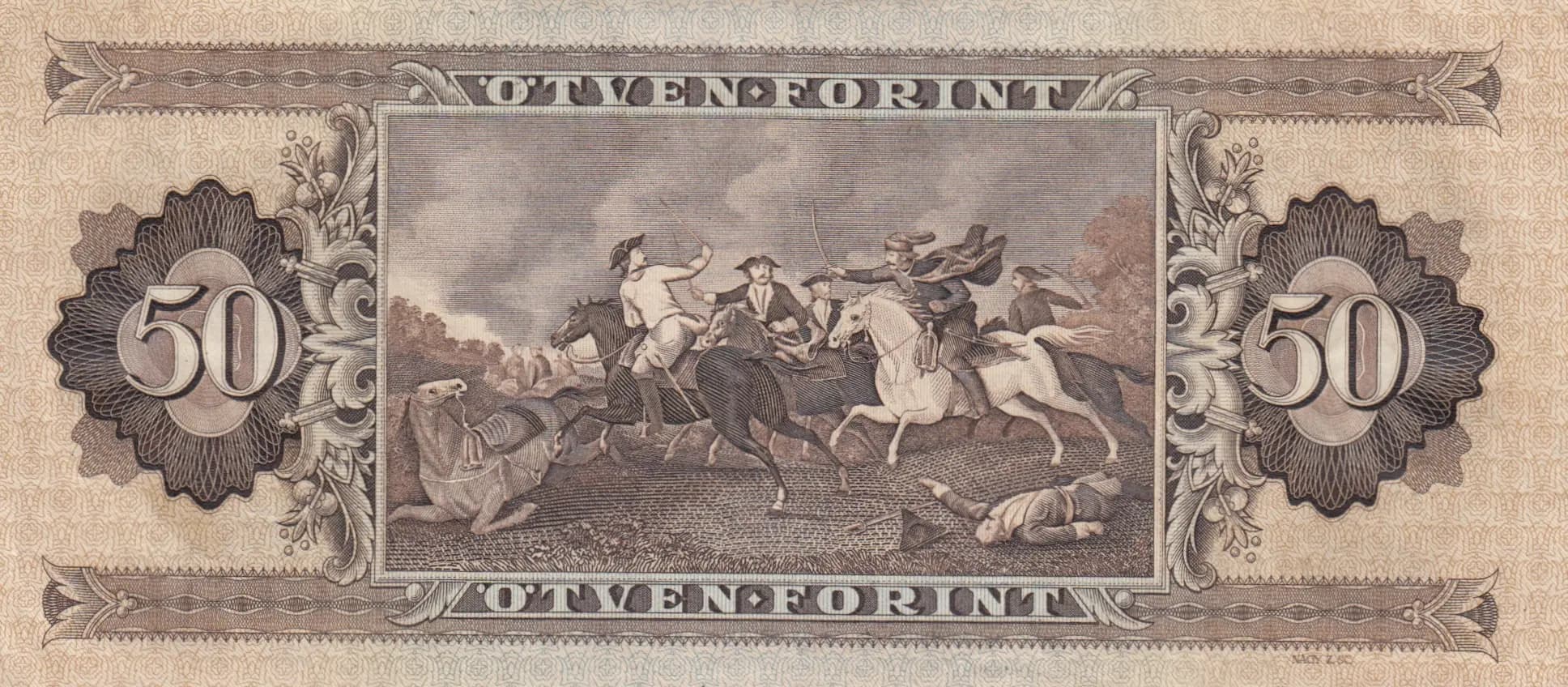 50 forint 1951 from Hungary, P-167 (1951) — image 2