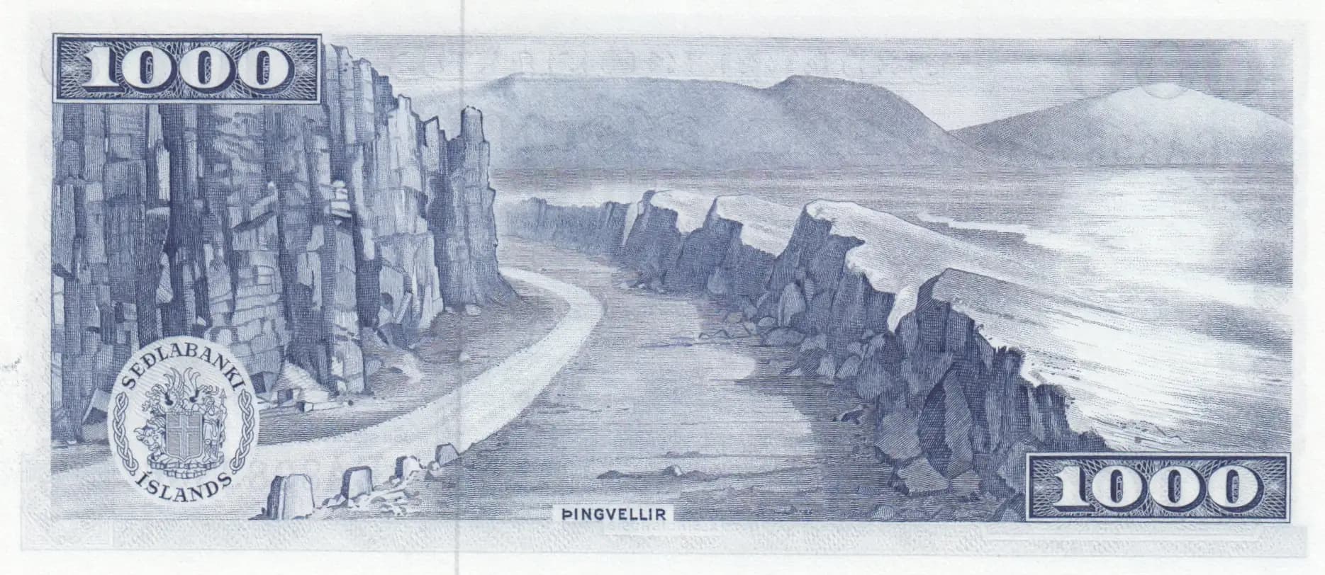 1000 kronur 1961  from Iceland, P-46(6) (1961) — image 2