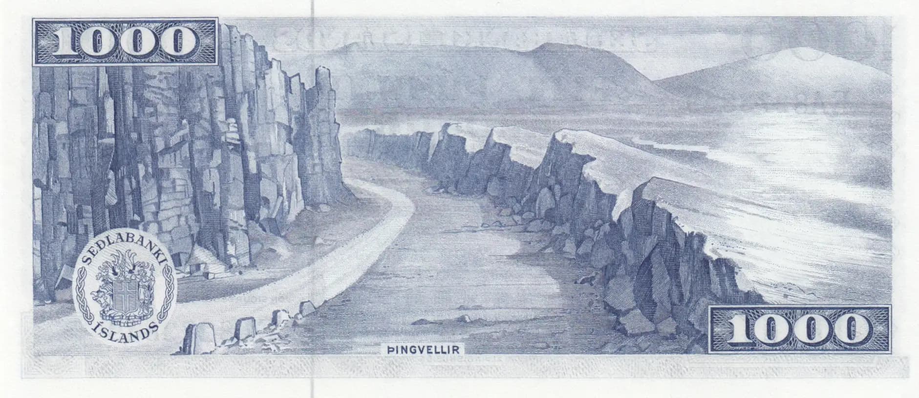 1000 kronur 1961  from Iceland, P-46(10) (1961) — image 2