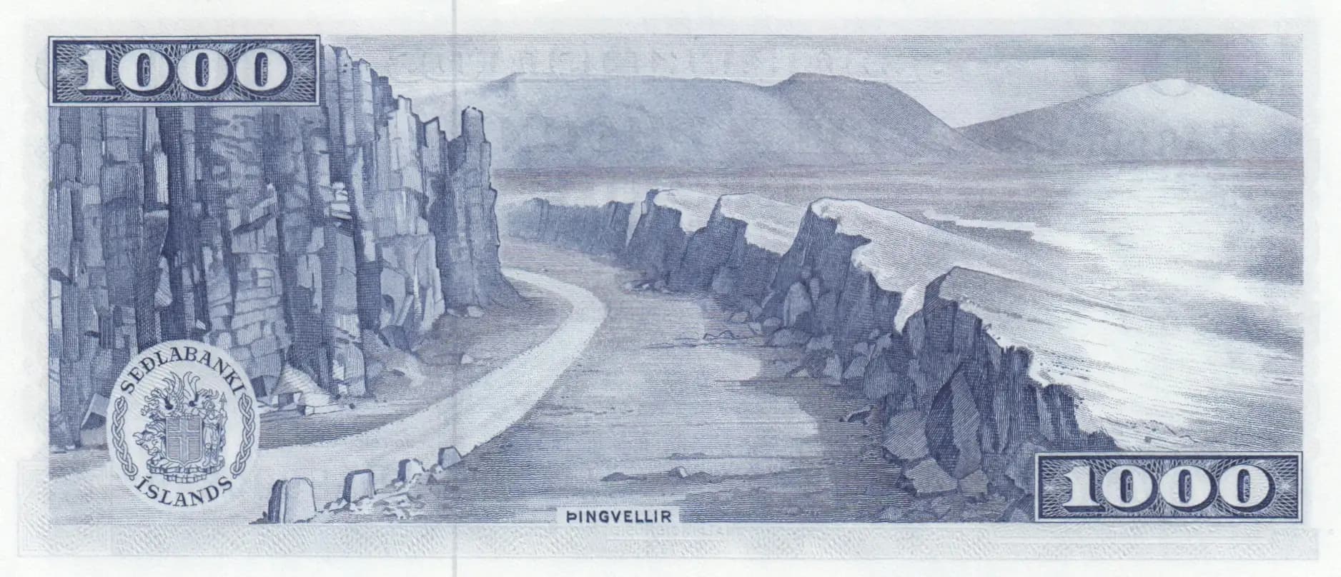 1000 kronur 1961  from Iceland, P-46(11) (1961) — image 2