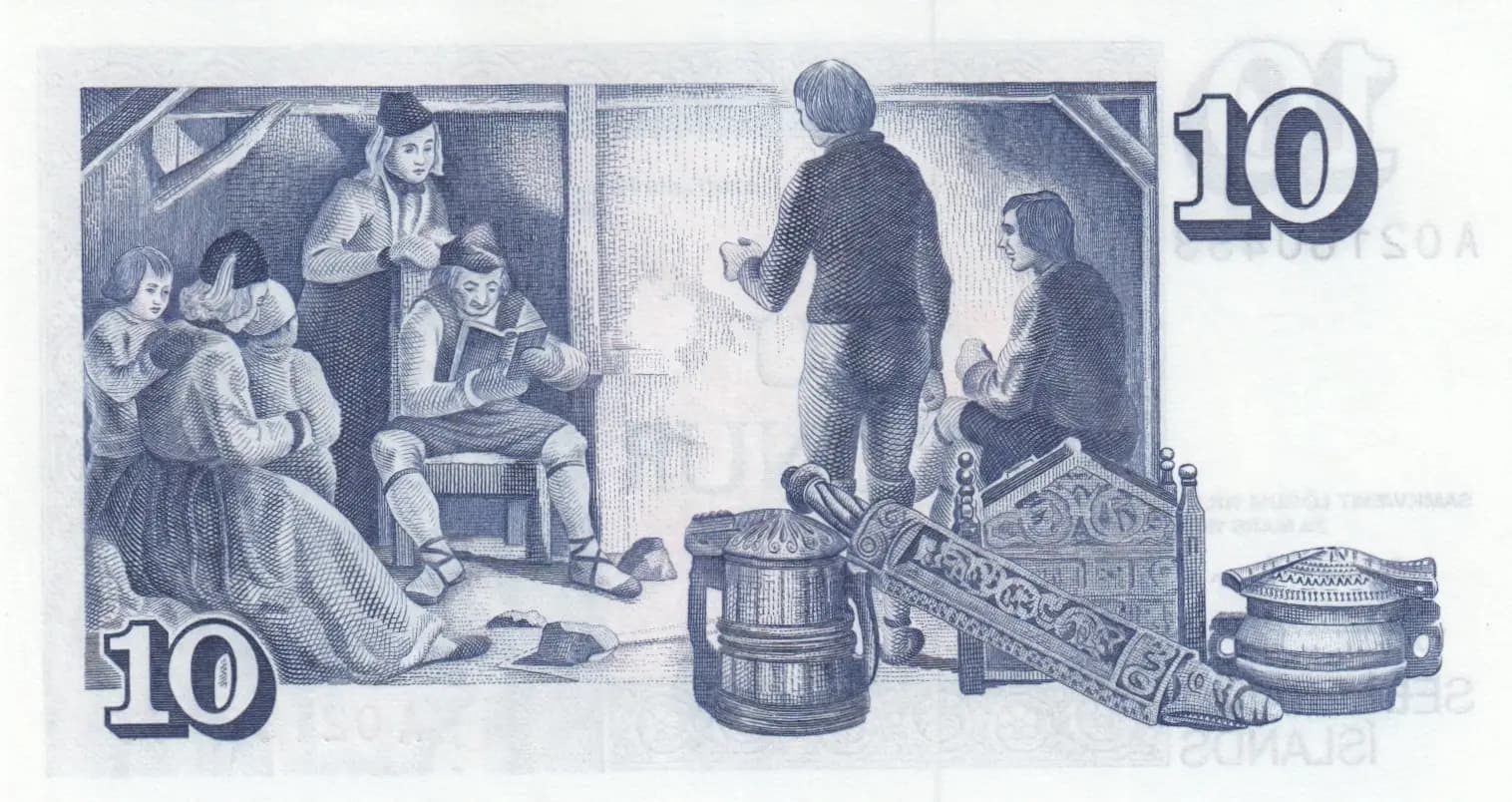 10 kronur 1981 from Iceland, P-48(2) (1981) — image 2