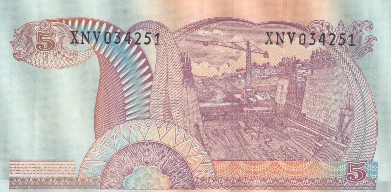 5 rupiah 1968 from Indonesia, P-104 (1968) — image 2