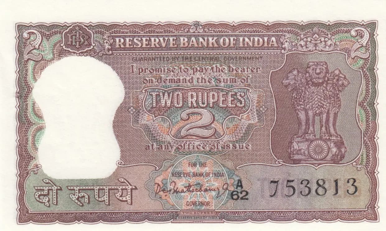 2 rupees 1962 from India, P-51a (1962) — image 1
