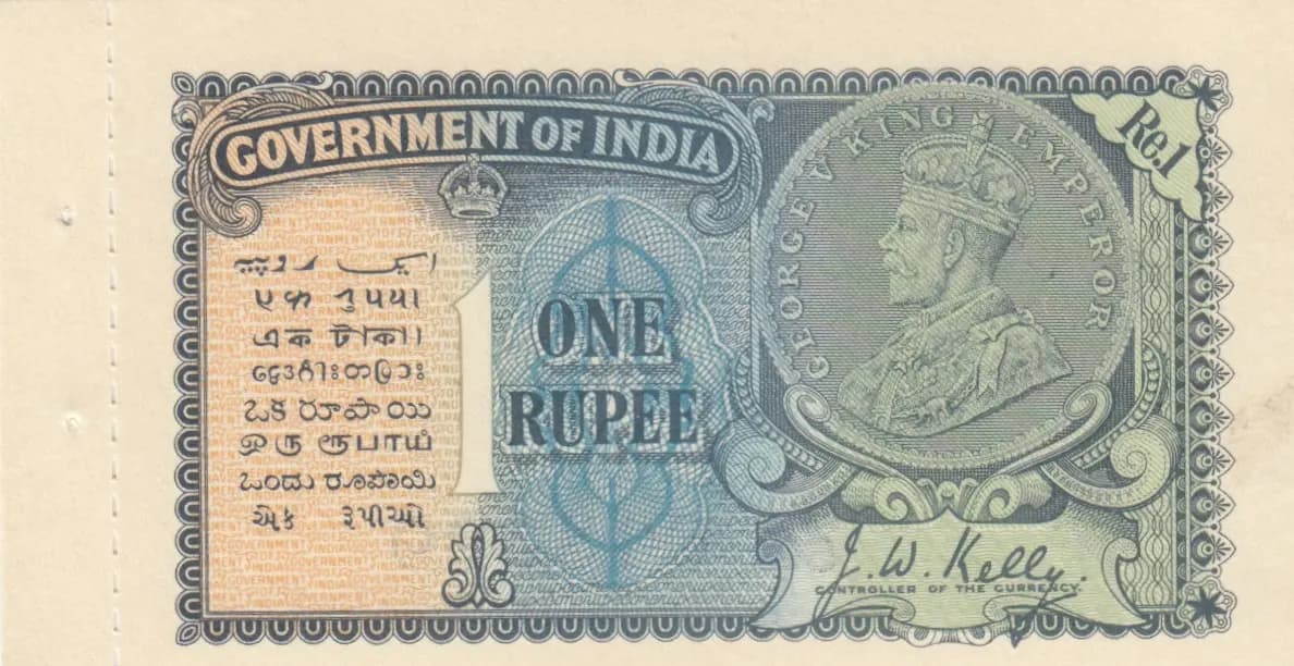 1 rupee 1935 from India, P-14b