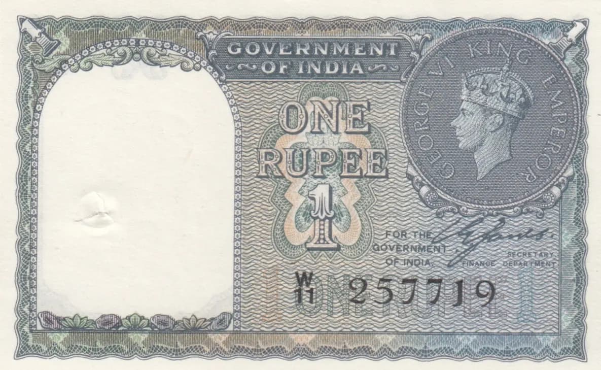 1 rupee 1940 from India, P-25a