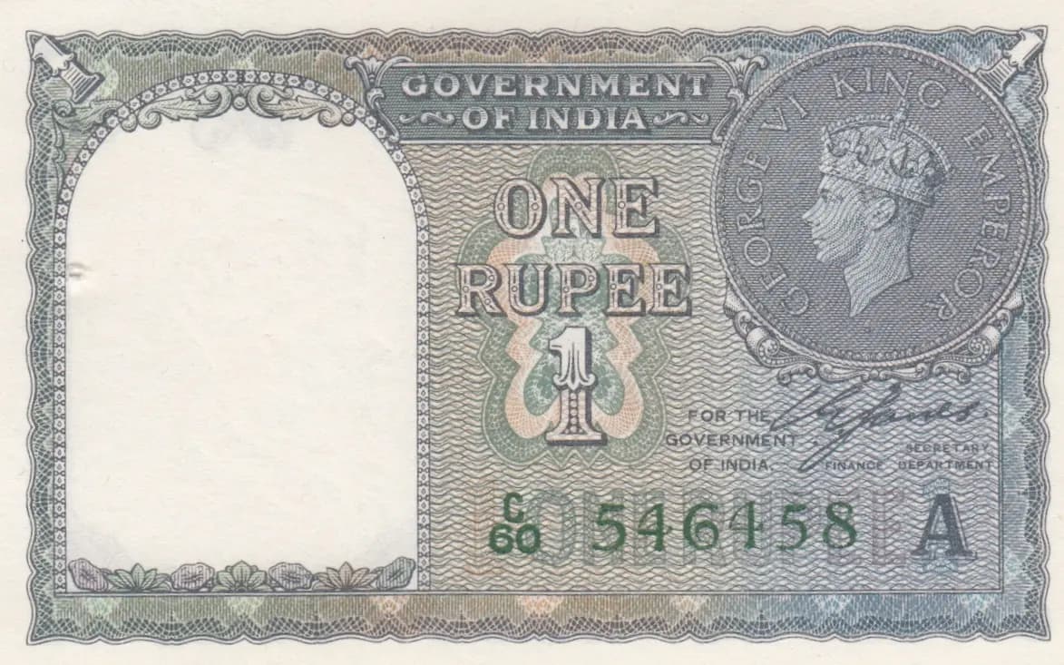 1 rupee 1940 from India, P-25d