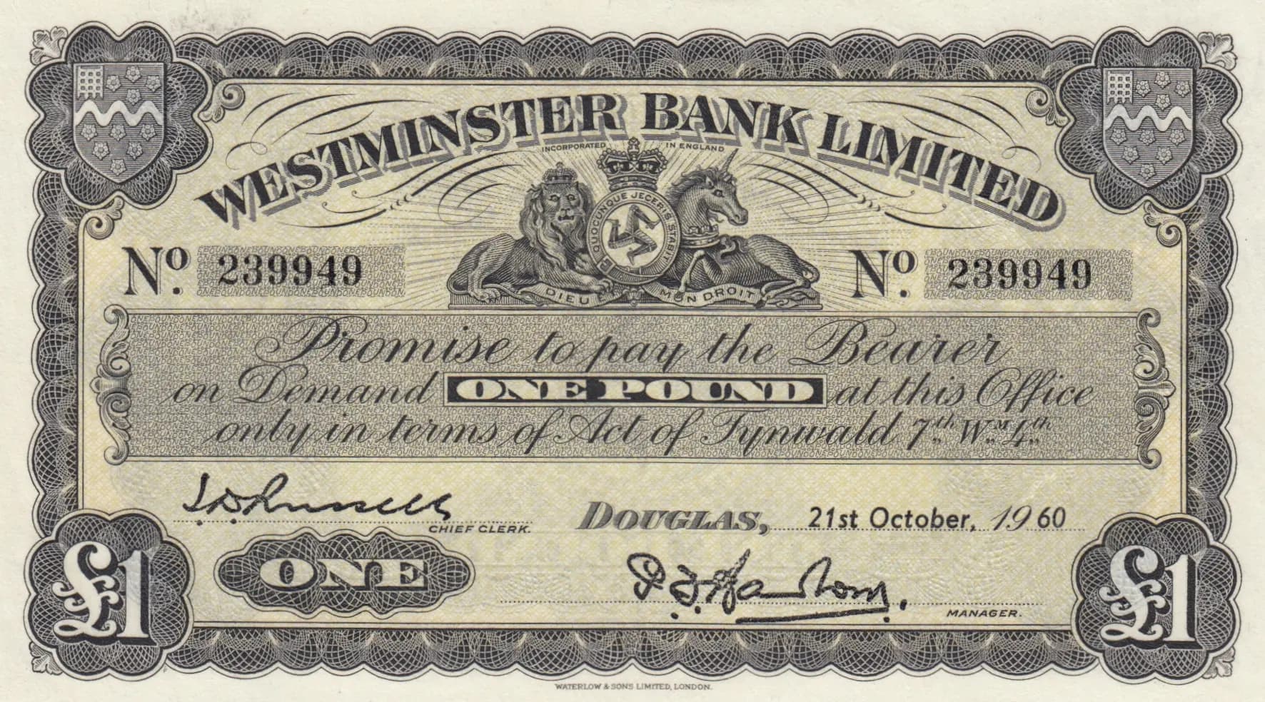 1 pound 1960 from Isle of Man, P-23Ab (1960) — image 1