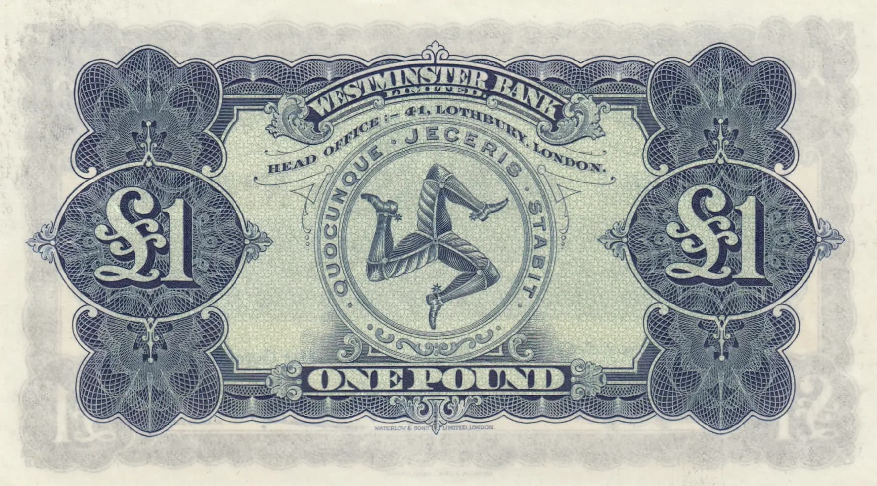 1 pound 1960 from Isle of Man, P-23Ab (1960) — image 2