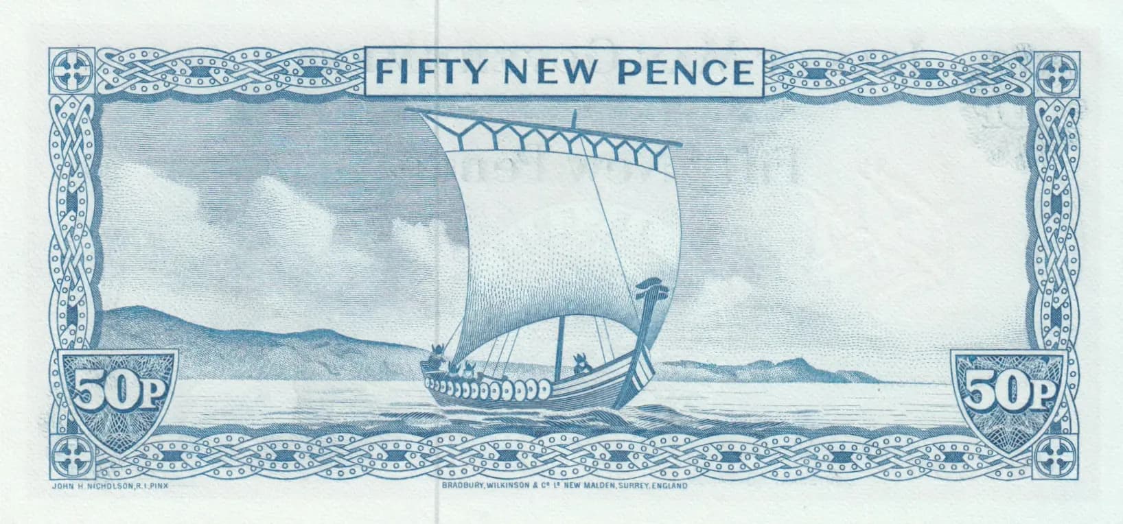 50 new pence 1971 from Isle of Man, P-27 (1971) — image 2