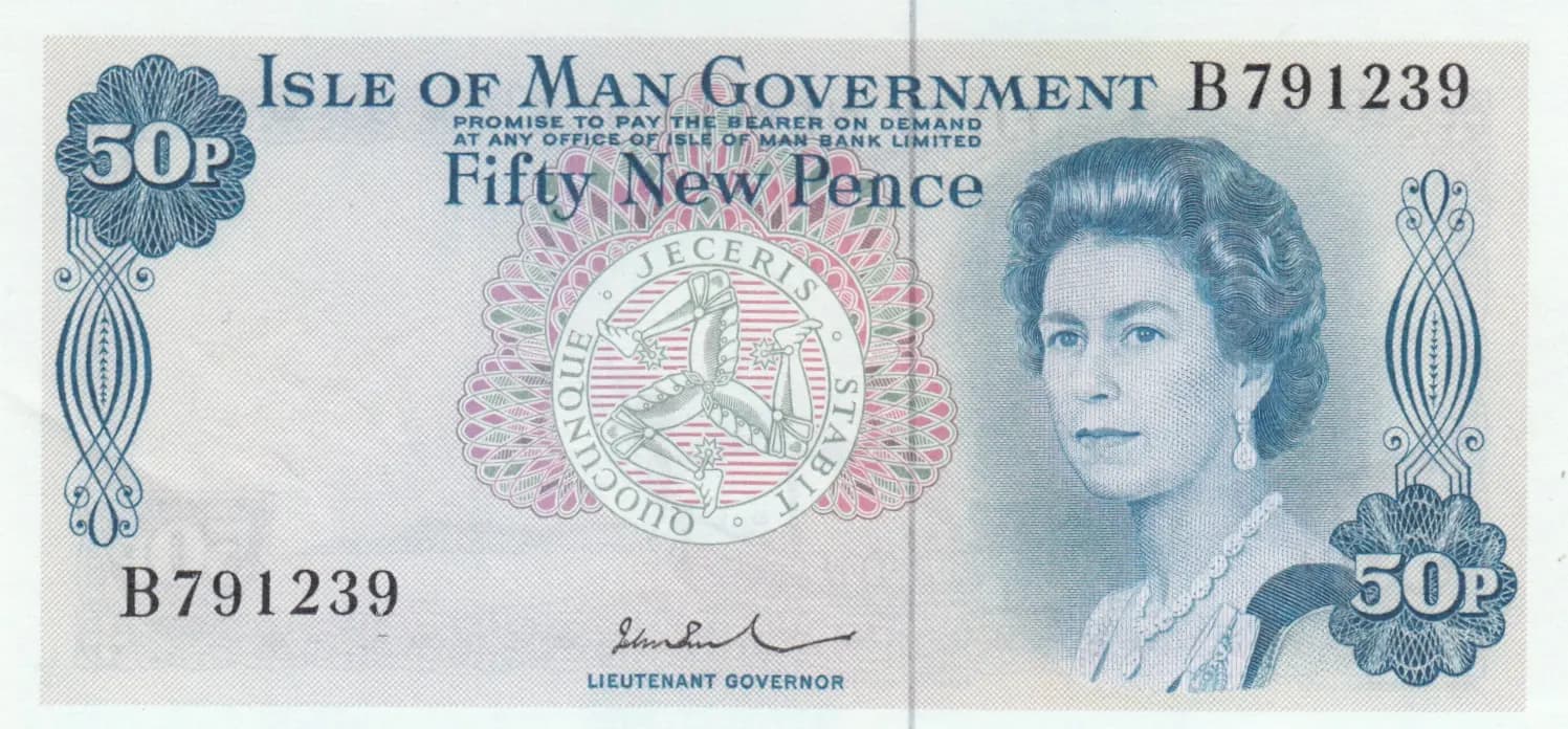 50 new pence 1979 from Isle of Man, P-28c