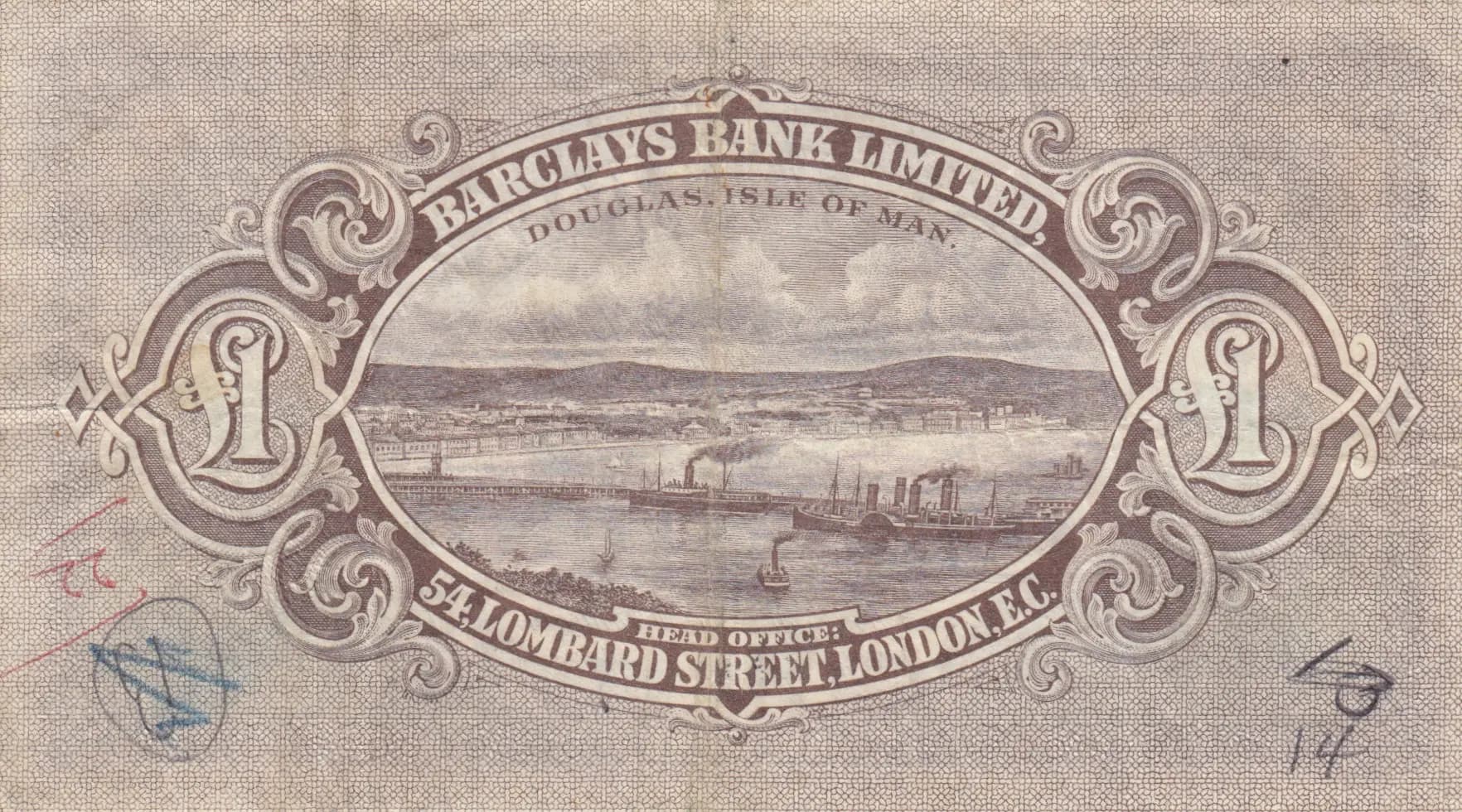 1 pound 1958 from Isle of Man, P-1c (1958) — image 2