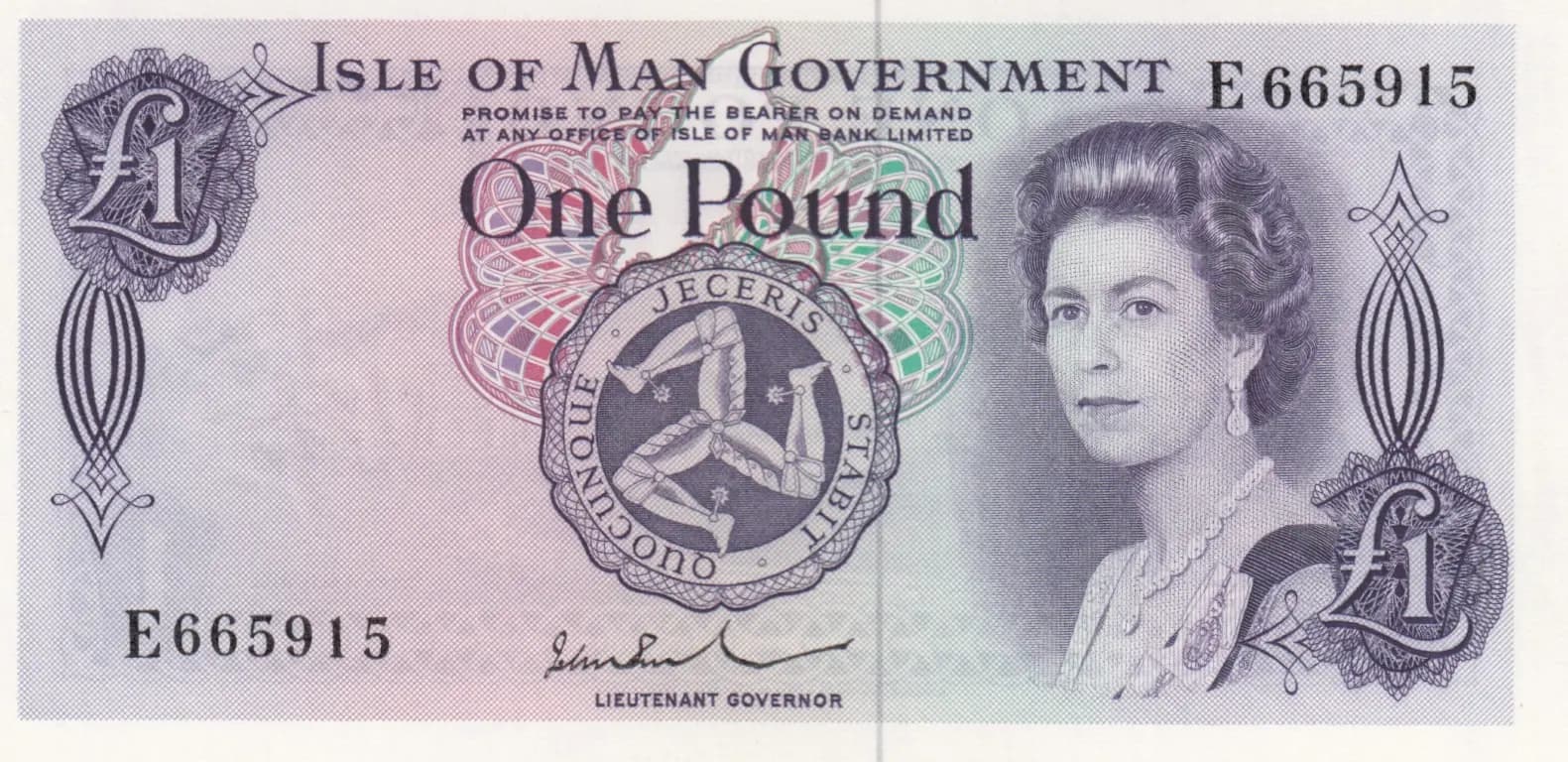 1 pound 1975 from Isle of Man, P-29c