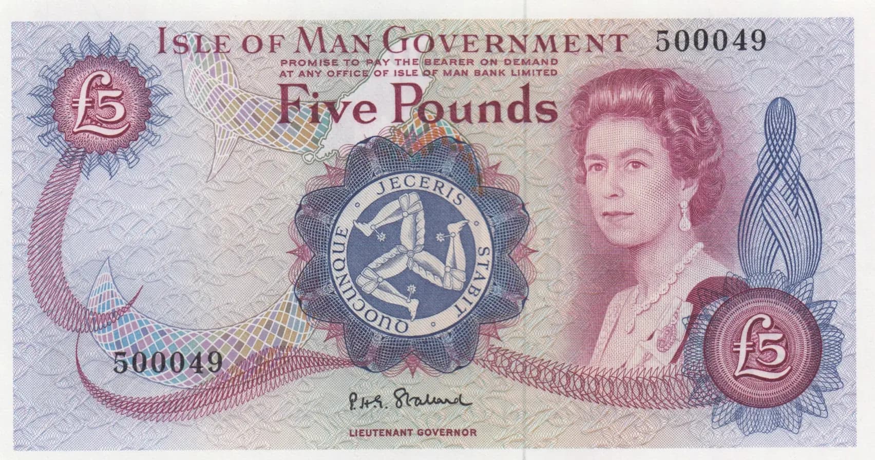 5 pounds 1972 from Isle of Man, P-30a