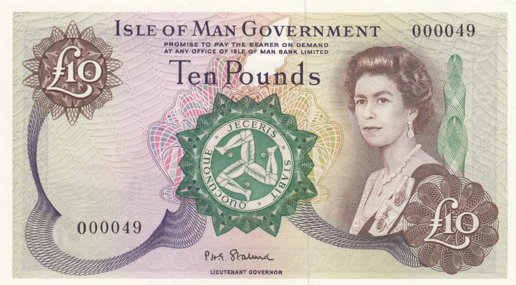 10 pounds 1972 from Isle of Man, P-31a