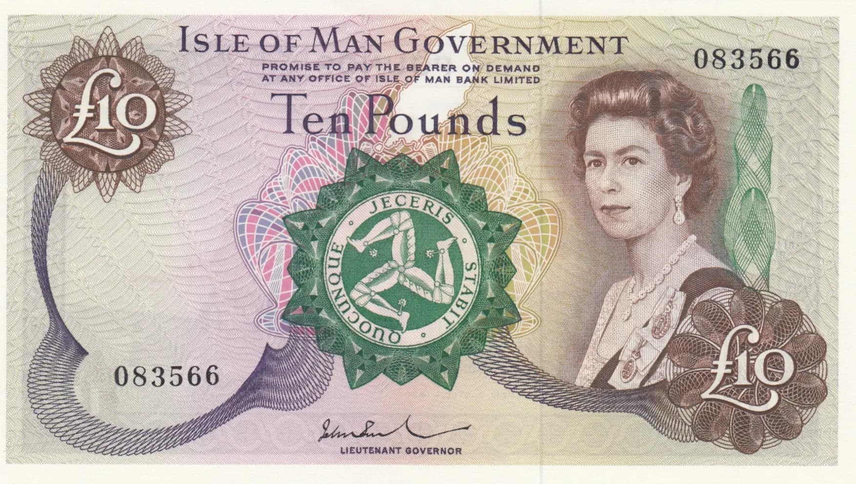 10 pounds 1974 from Isle of Man, P-31b