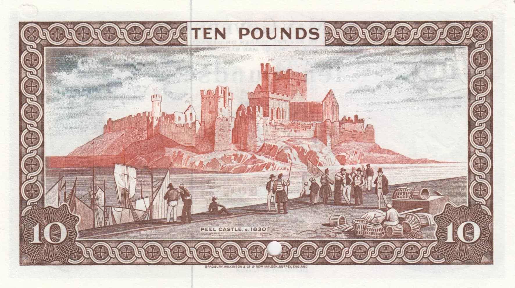 10 pounds 1974 specimen from Isle of Man, P-31bs (1974) — image 2