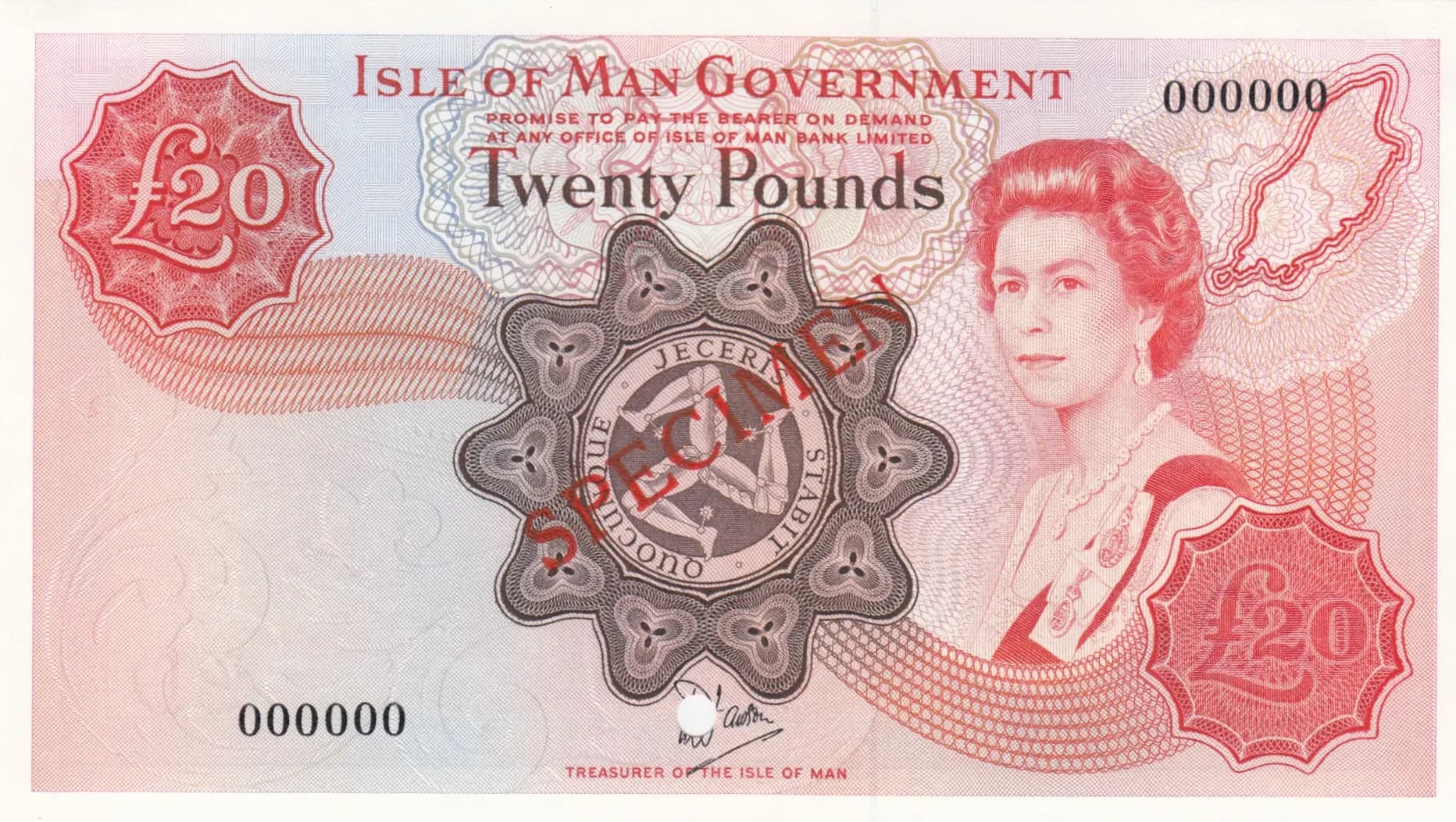 20 pounds 1979 specimen from Isle of Man, P-32s (1979) — image 1