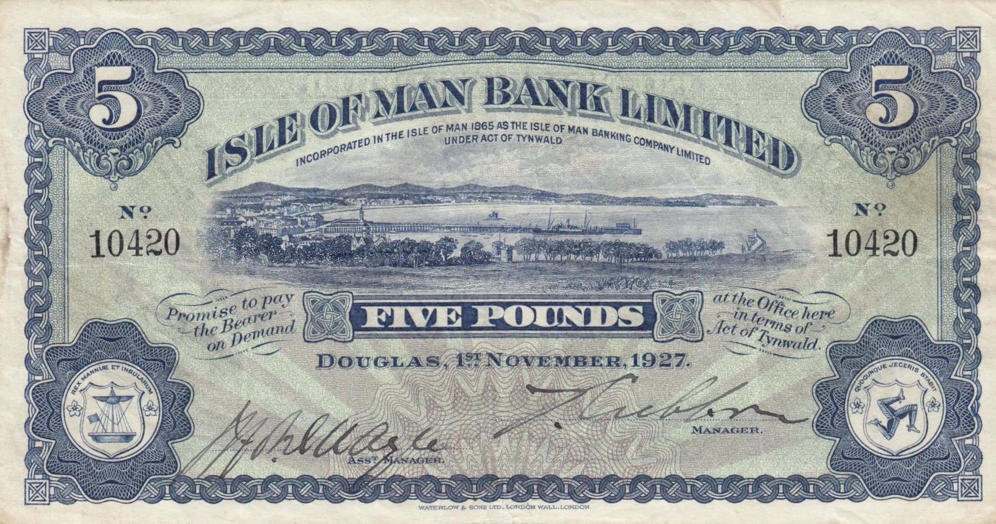 5 pounds 1927 from Isle of Man, P-5