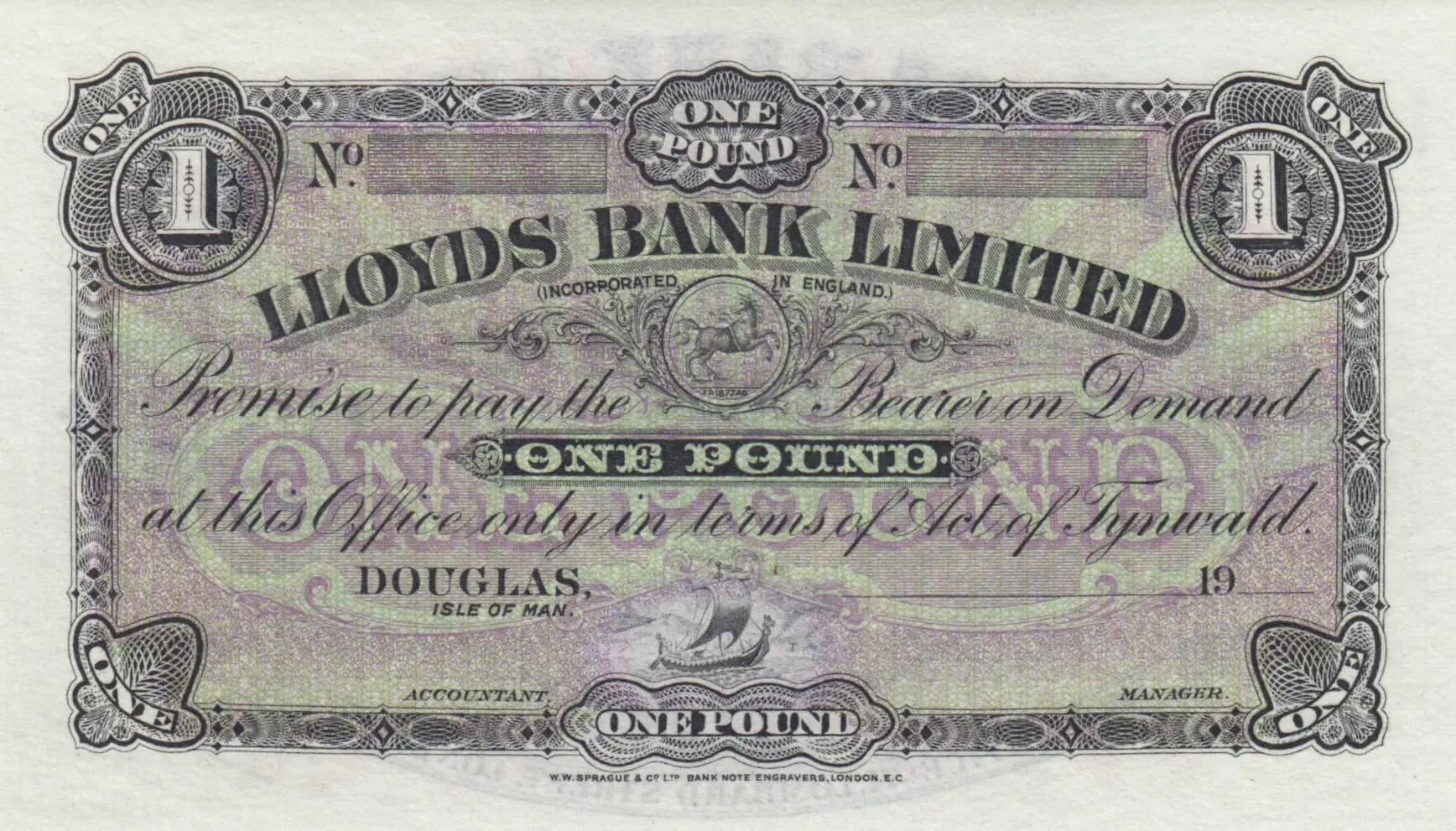 1 pound 1955 from Isle of Man, P-13r (1955) — image 1