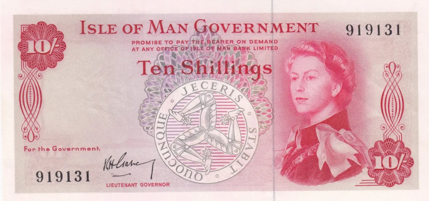 10 shillings 1961 from Isle of Man, P-24a