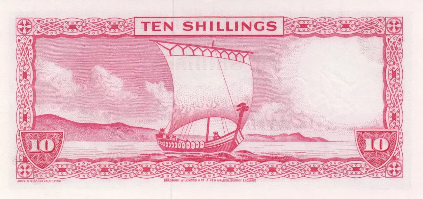 10 shillings 1967 from Isle of Man, P-24b (1967) — image 2