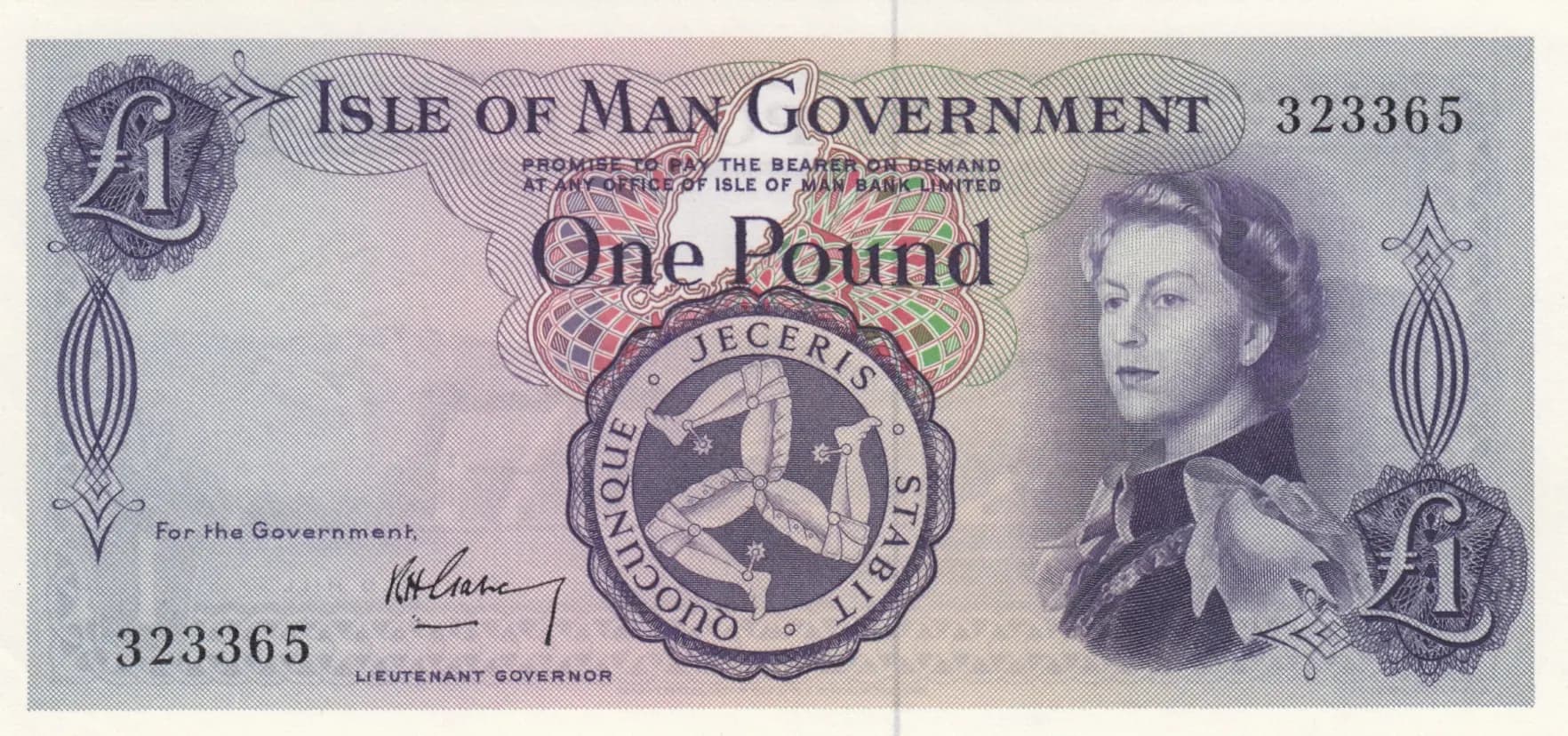 1 pound 1961 from Isle of Man, P-25a