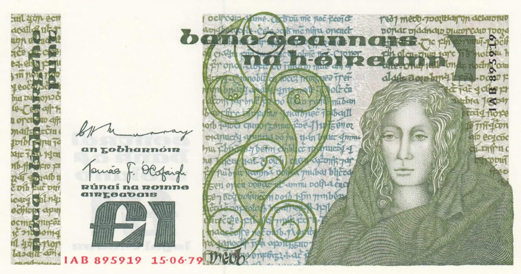 1 pound 1979 from Ireland, P-70b (1979) — image 1