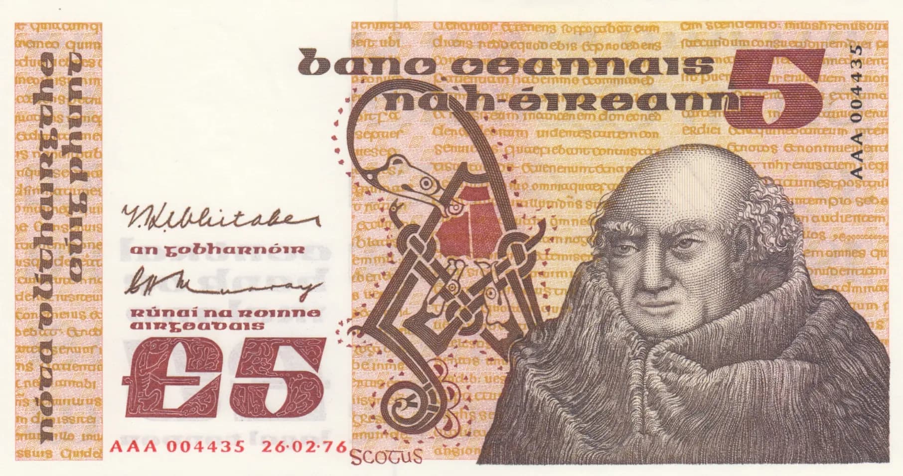 5 pounds 1976 from Ireland, P-71a