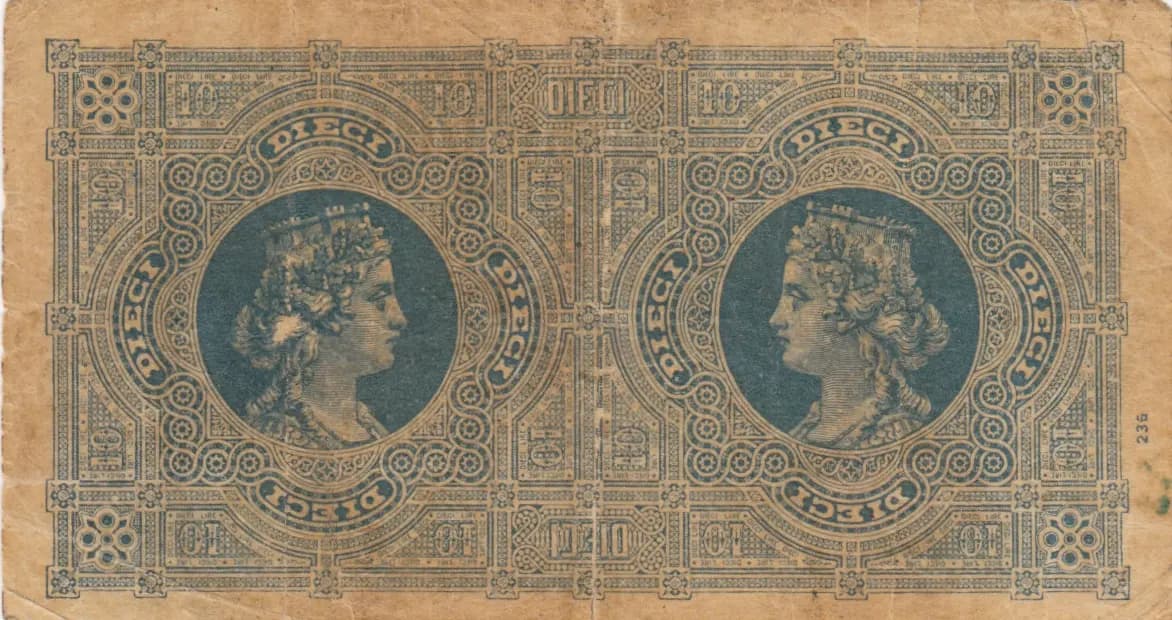 10 lire 1874 from Italy, P-5 (1874) — image 2
