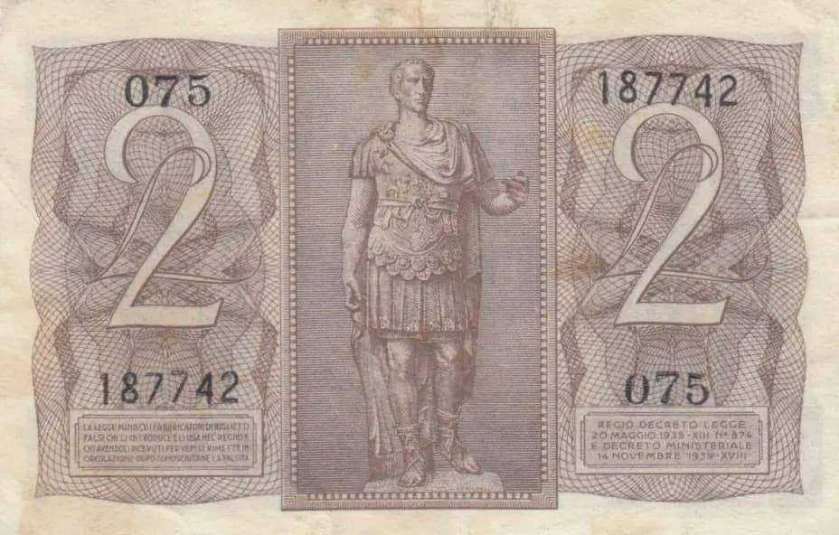 2 lire 1935 from Italy, P-27 (1935) — image 2