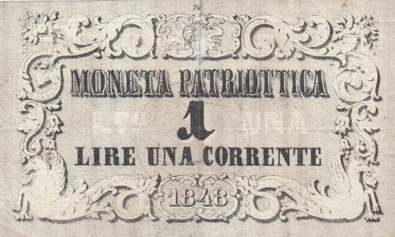 1 lira 1848 from Italy, P-S185