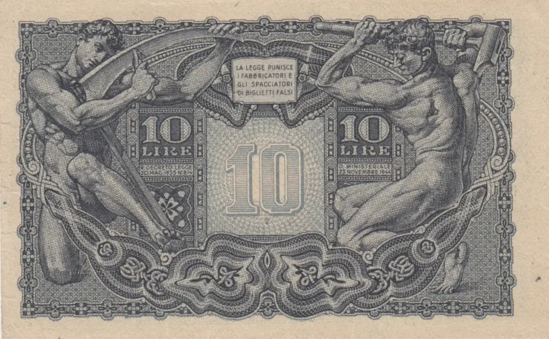 10 lire 1935 from Italy, P-32a (1935) — image 2