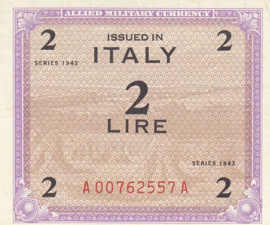 5 lire 1943 from Italy, P-M12b (1943) — image 1