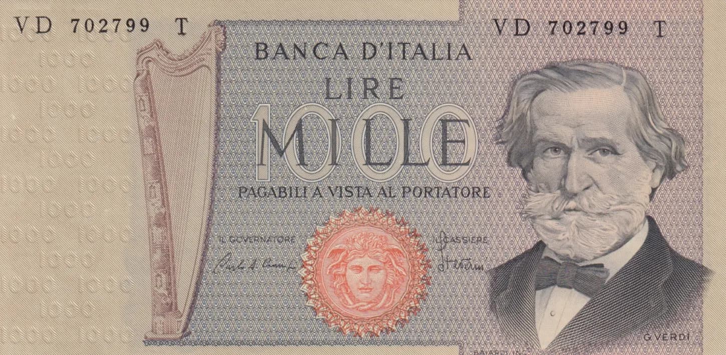 1000 lire 1981 from Italy, P-101h (1981) — image 1