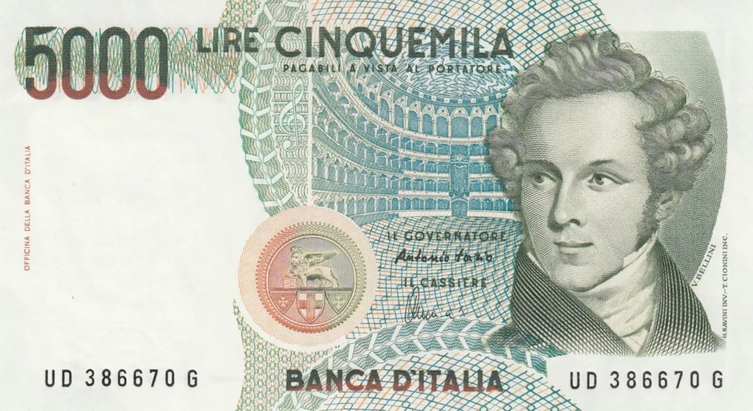 5000 lire 1985 from Italy, P-111c (1985) — image 1