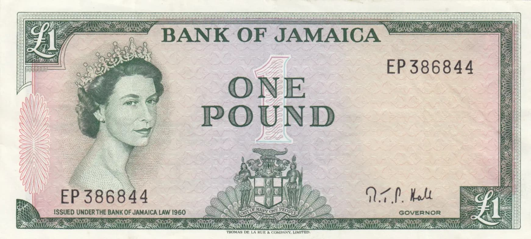 1 pound 1964 from Jamaica, P-51Cd (1964) — image 1