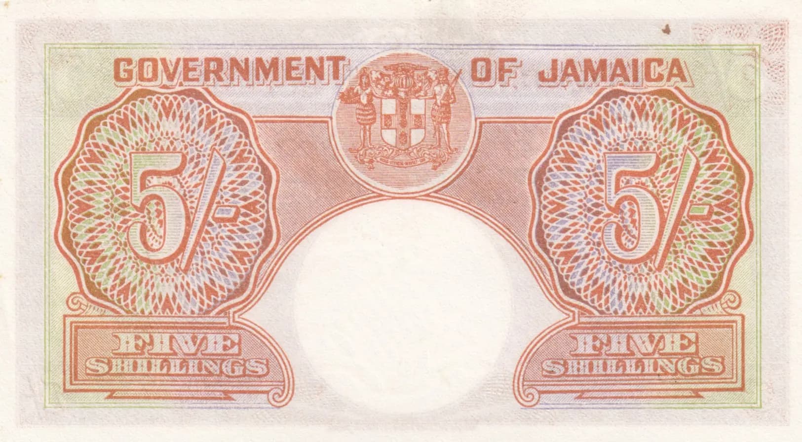 5 shillings 1958 from Jamaica, P-37b (1958) — image 2
