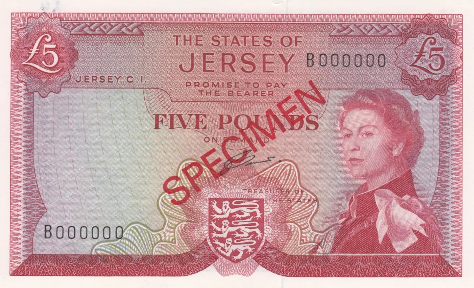 5 pounds 1963 specimen from Jersey, P-9bs (1963) — image 1