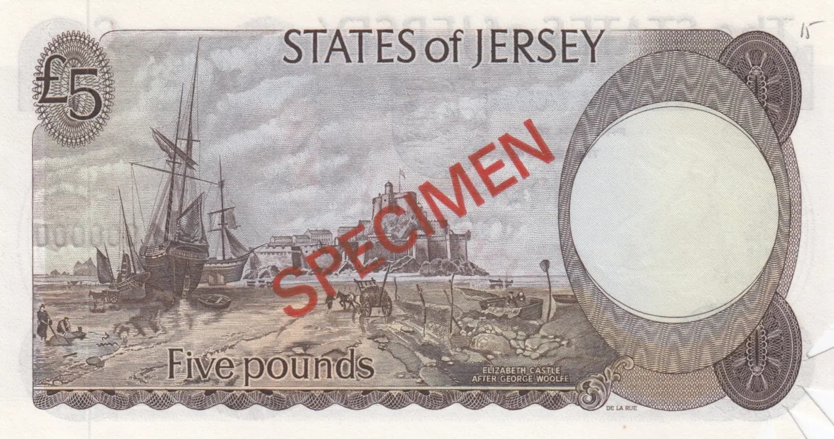 5 pounds 1976 specimen from Jersey, P-12as (1976) — image 2