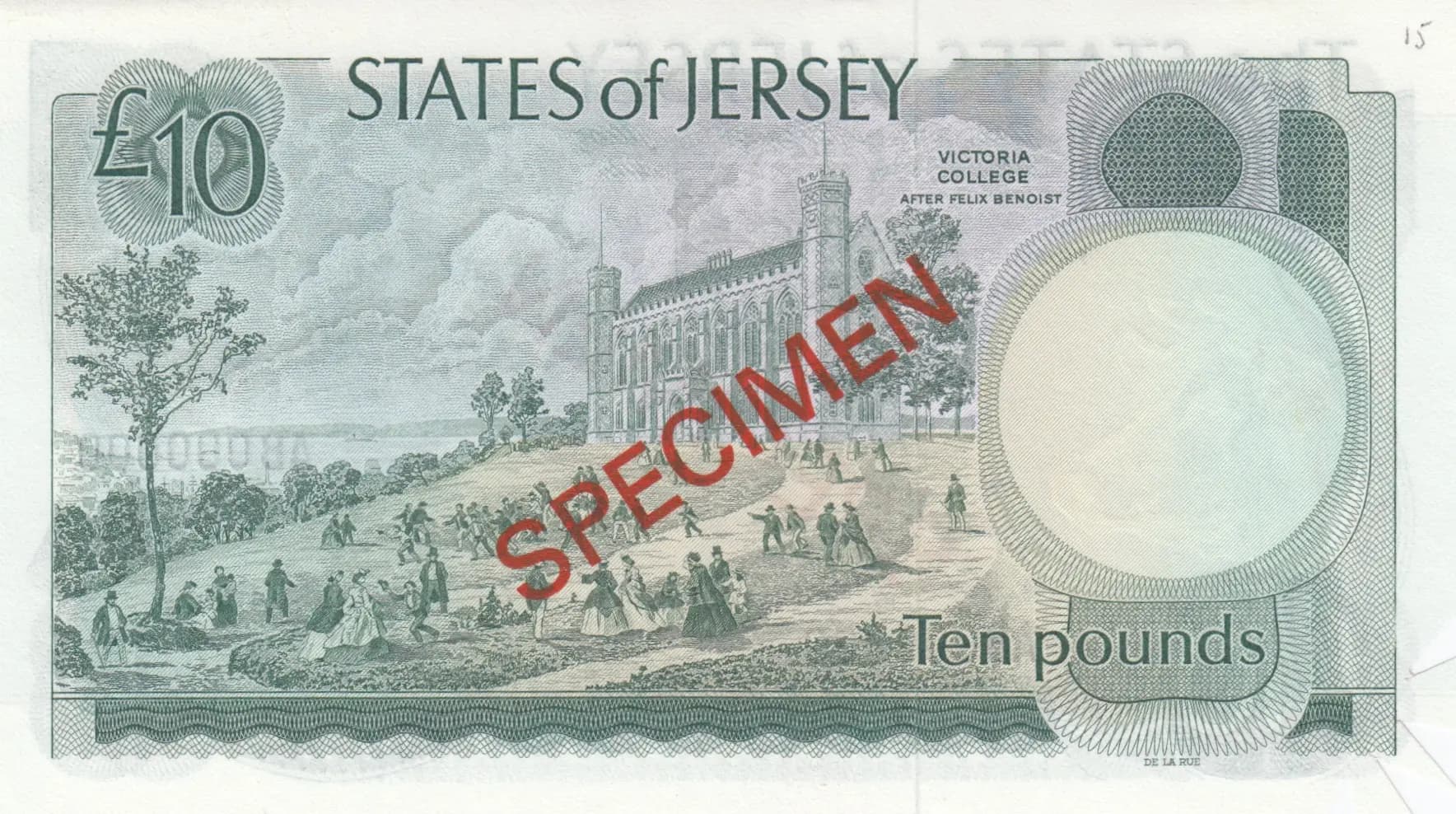 10 pounds 1976 specimen from Jersey, P-13as (1976) — image 2