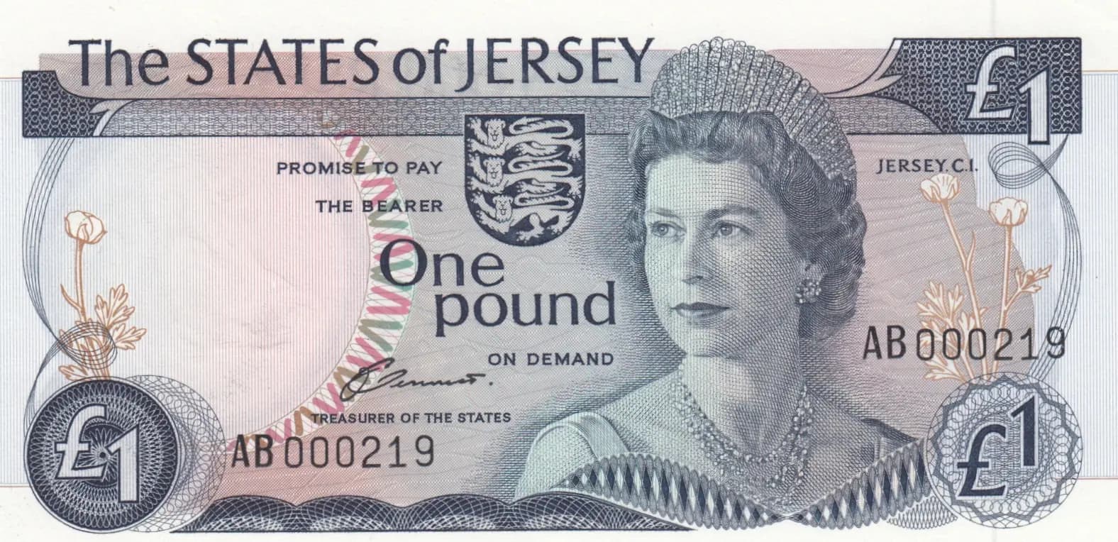 1 pound 1976 from Jersey, P-11a