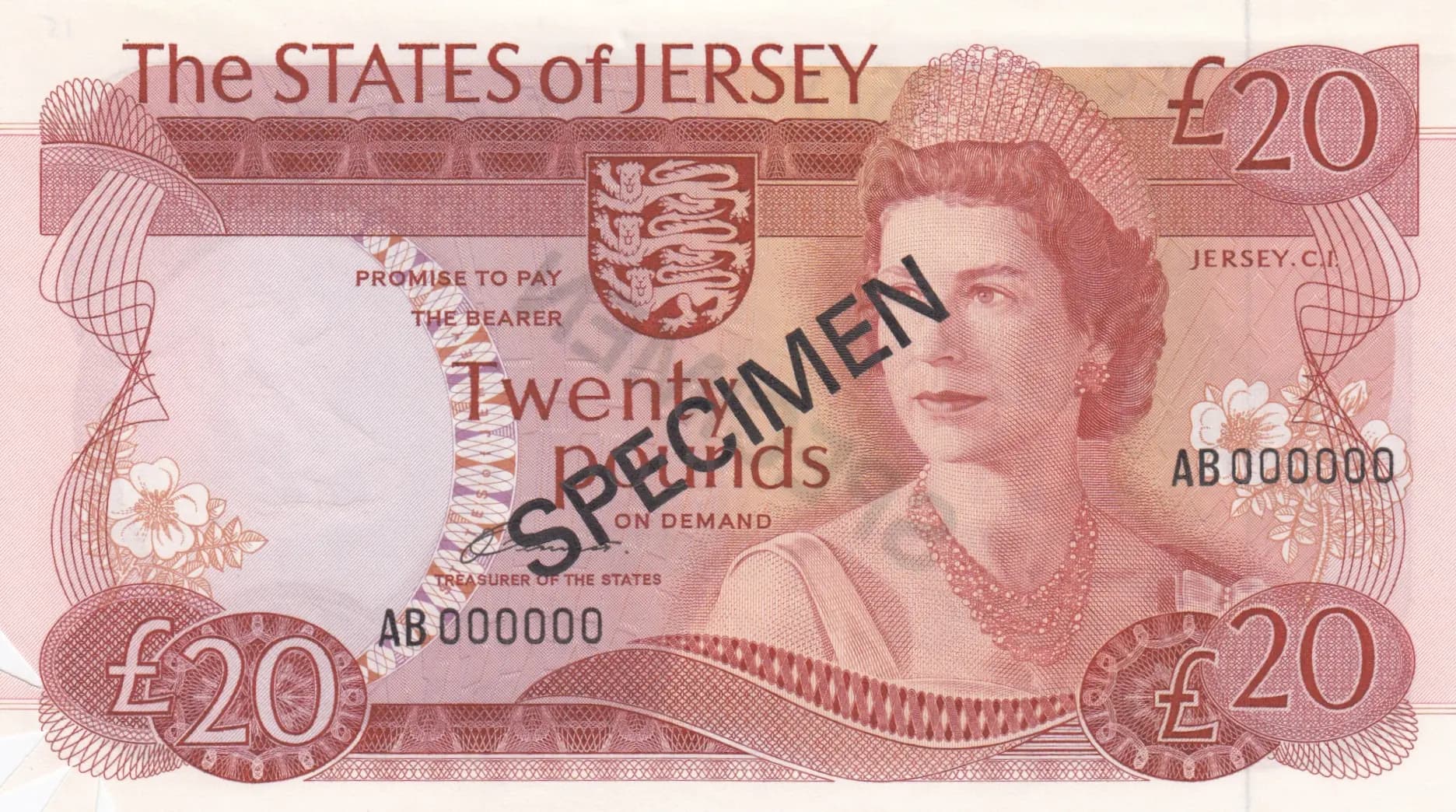 20 pounds 1976 specimen from Jersey, P-14as (1976) — image 1
