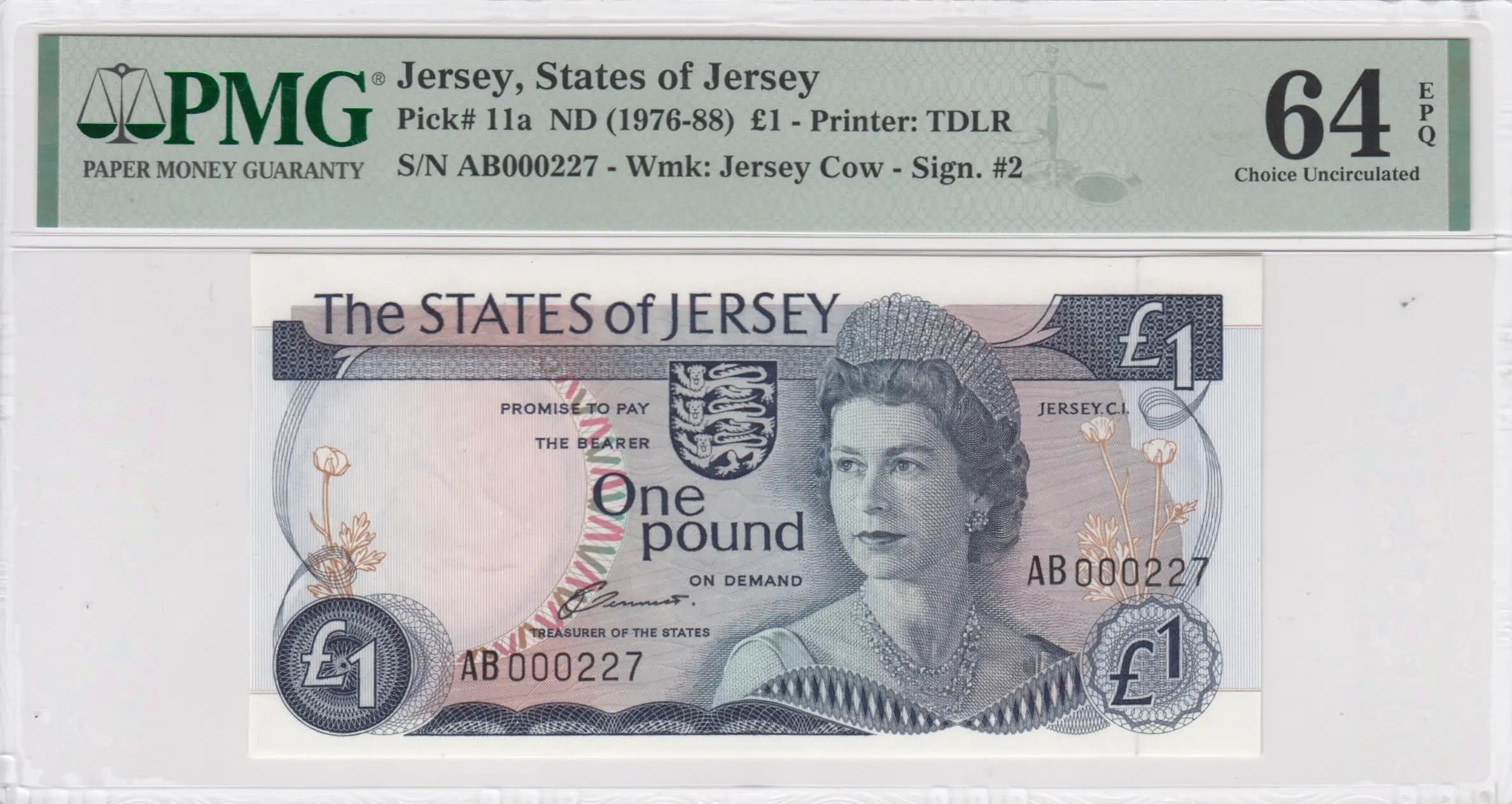 1 pound 1976 from Jersey, P-11a (1976) — image 1