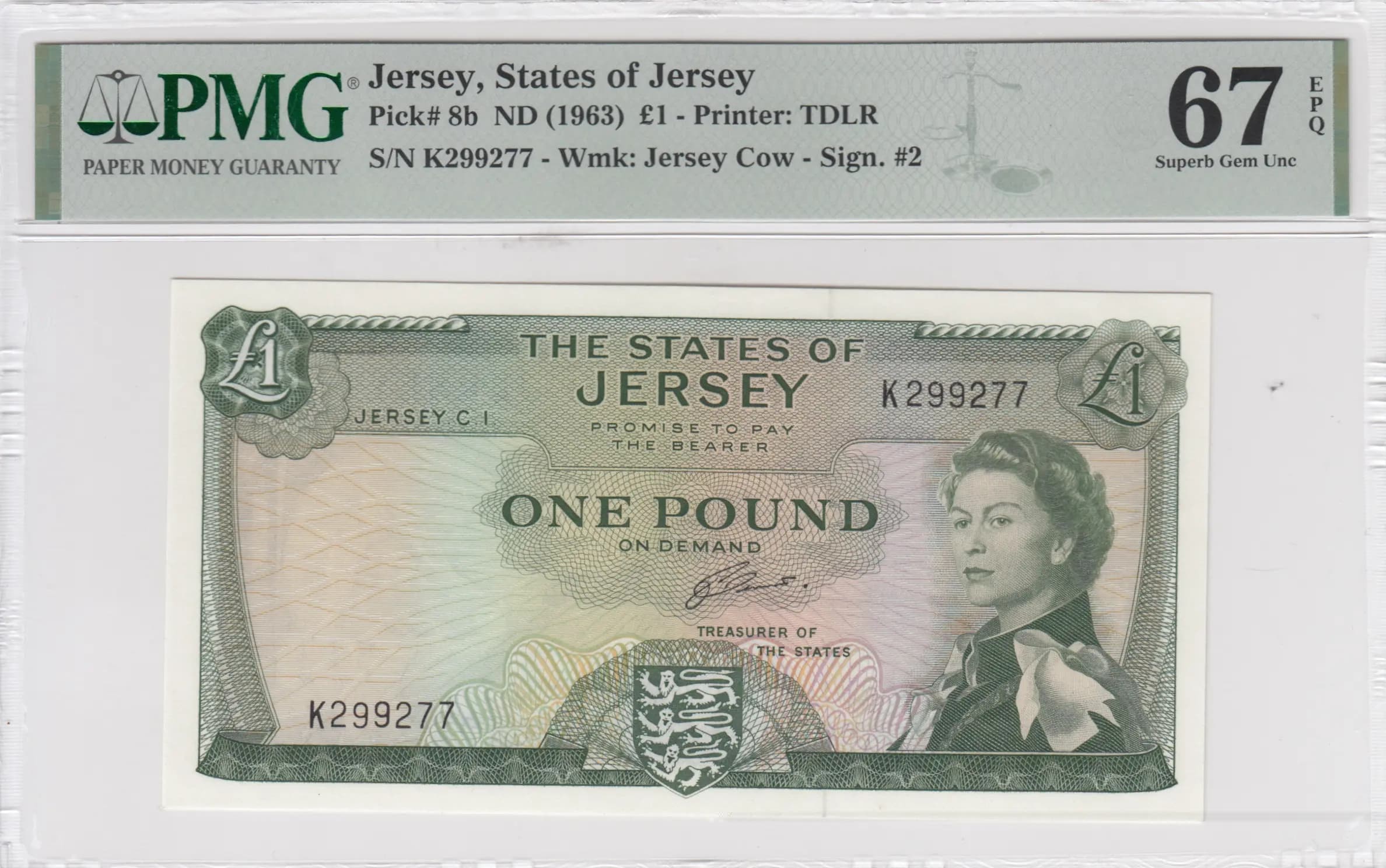 1 pound 1963 from Jersey, P-8b (1963) — image 1