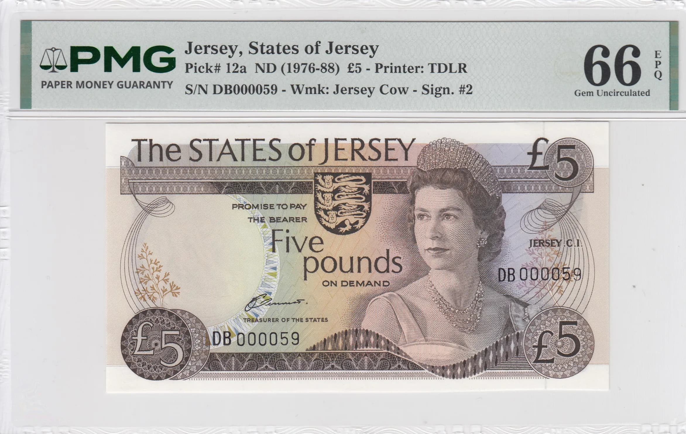 5 pounds 1976 from Jersey, P-12a (1976) — image 1