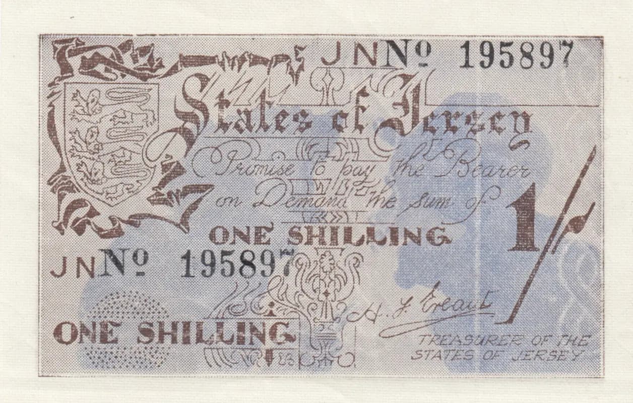 1 shilling 1941 from Jersey, P-2