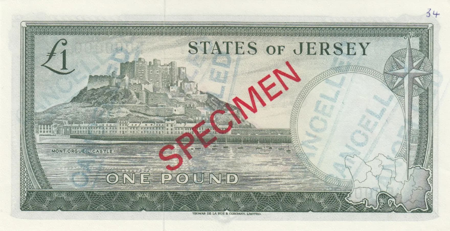 1 pound 1963 specimen from Jersey, P-8bs (1963) — image 2